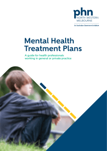 Mental Health Treatment Plans North Western Melbourne PHN