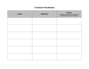 3-Column Vocabulary Bender