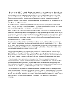  Bids on SEO and Reputation Management Services