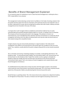 Benefits Of Brand Management Explained