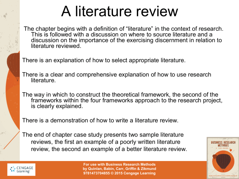 example of written review of literature