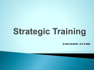 Strategic Training