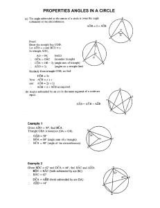 properties angle in circle