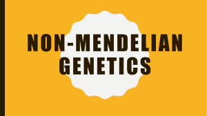 Non-mendelian genetics