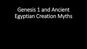 Genesis 1 and Ancient Egyptian Creation Myths