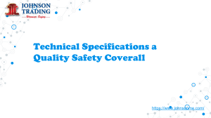 Technical Specifications a Quality Safety Coverall