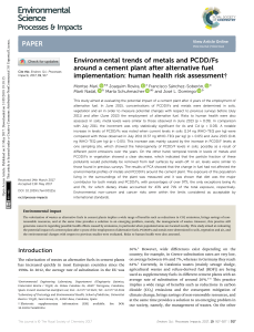 Environmental trends of metals and PCDDFs around a