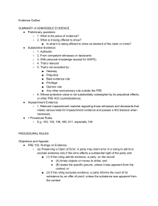 Evidence, Outline, Moliterno 