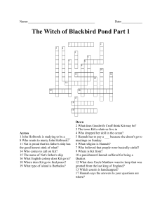 The Witch of Blackbird Pond Part 1