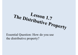 1.7 distributive property