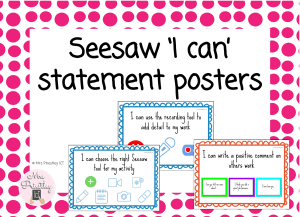seesaw i can statement posters