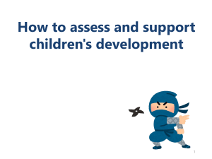 How to assess children's development