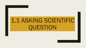 Asking Scientific Questions
