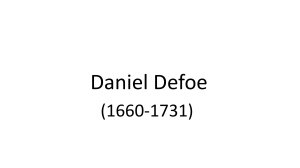 Daniel Defoe & Robinson Crusoe