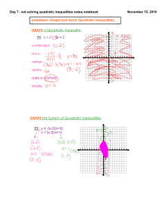 Day 7 - ext solving quadratic inequalities notes