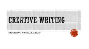 CREATIVE WRITING 5th week
