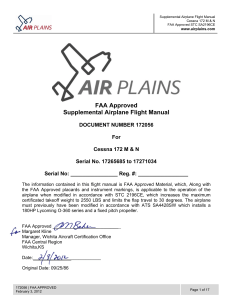 Airplains Suplemental Flight Manual 172041-c172b-n