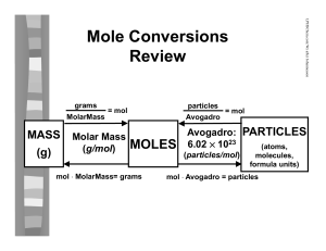Microsoft PowerPoint - Notes 1 Molar Conversions (1)