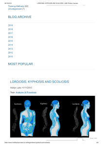 LORDOSIS, KYPHOSIS AND SCOLIOSIS   CMS Fitness Courses