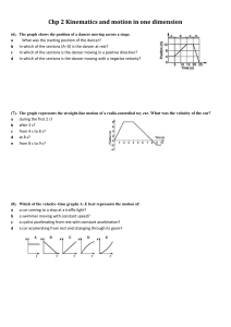 Homework, G9-1, PHY, Chp2 Kinematics and motion in one dimension 002