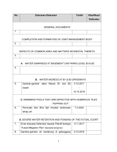 List of Plaintiff's Additional Documents