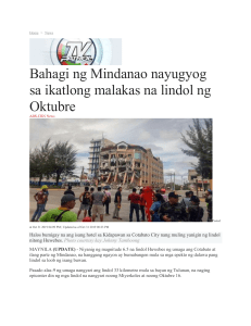 AP Balitaan Lindol sa Mindanao