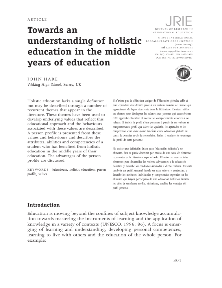 holistic education case study
