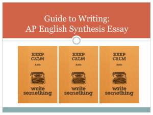 2a. Guide to Writing the Synthesis essay (1)