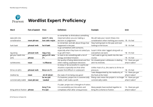 Vocabulary proficiency