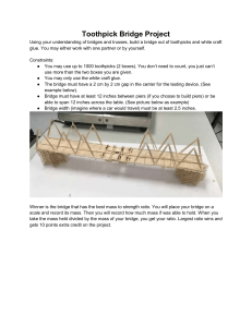 Toothpick Bridge Project