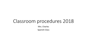 7th grade Class procedures