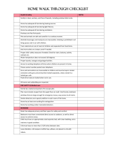 HomeStudy walk- through checklist 