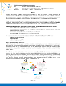 PMSA Symposium 2020 - Dynamic Targeting Solution for Field Force 10072019