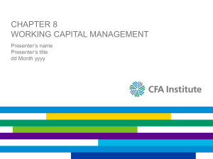 cfa corporate finance chapter 8 working capital management