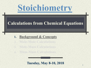 Stoichiometry Lecture