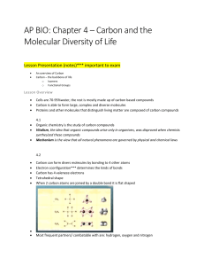 AP BIO Carbon and life notes ch4