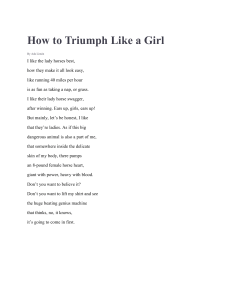 How to Triumph Like a Girl
