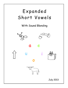 Short Vowels & Sound Blending Workbook