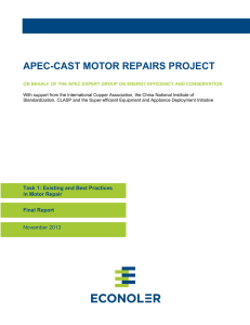 388972606-APECCAST-Motor-Repairs-Existing-and-Best-Practices-in-Motor-Repair-Task-1-pdf