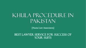 Get Simple Method For Khula Procedure in Pakistan