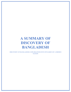 Summary of Discovery of Bangladesh