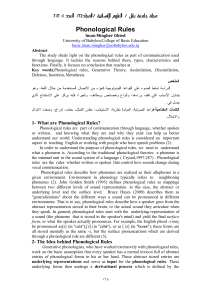 PHONOLOGICAL RULES