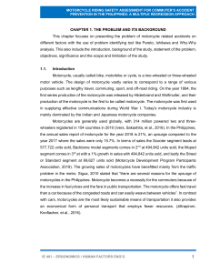 IE 401 - Motorcycle Riding Safety Assessment for Commuter's Accident Prevention in the Philippines