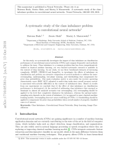 A systematic study of the class imbalance problem in convolutional neural networks