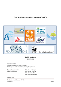 The business model canvas of NGOs The bu