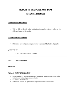MODULE IN DISCIPLINE AND IDEAS IN SOCIAL