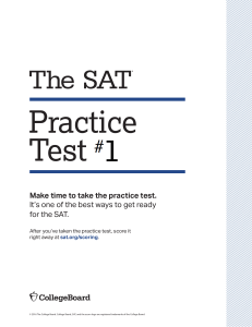 SAT Test #1
