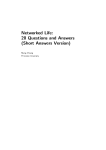 Networked Life All Short Answers