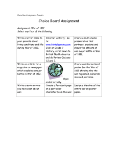 Choice Board Assignments