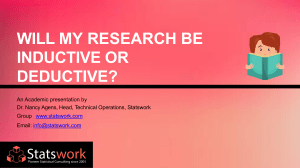 Will my Research be Inductive or Deductive Research Methodology Services - Statswork